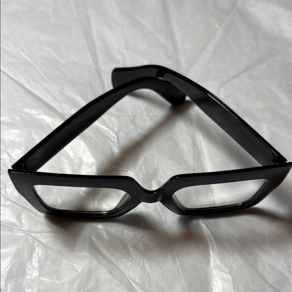 NWOT-Black Square Frame Glasses - Picture 2 of 10